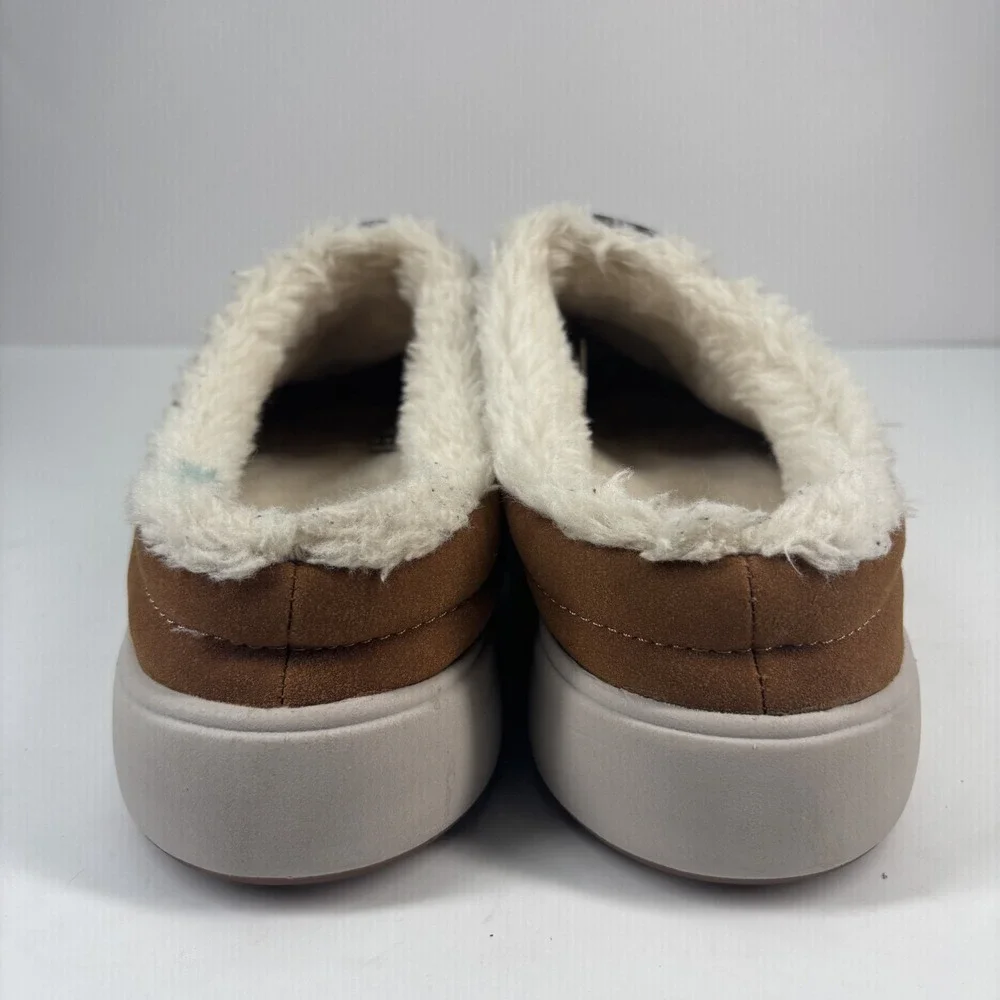 RedHead Men's US 11M Chestnut Suede Faux Fur Slip-On Sherpa Winter Clogs Slipper